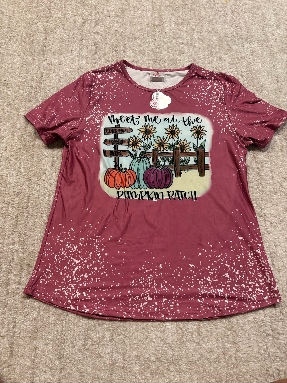 Women’s Pumpkin Patch Graphic Tee - Dusty Rose NWT